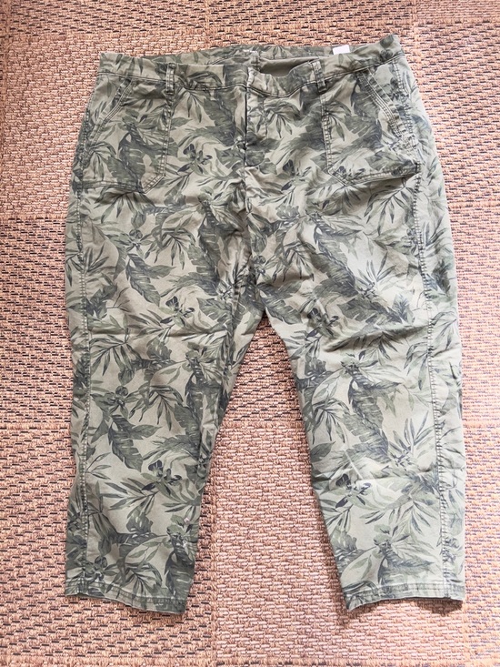 Old Navy Pants - Old Navy Pixie Tropical Print Crop Pants 24 Plus Long